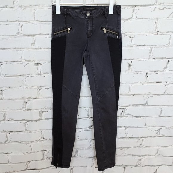 Scotch & Soda Gray La Bohemienne 2 Tone Mid-Rise Skinny Jeans - Picture 1 of 9